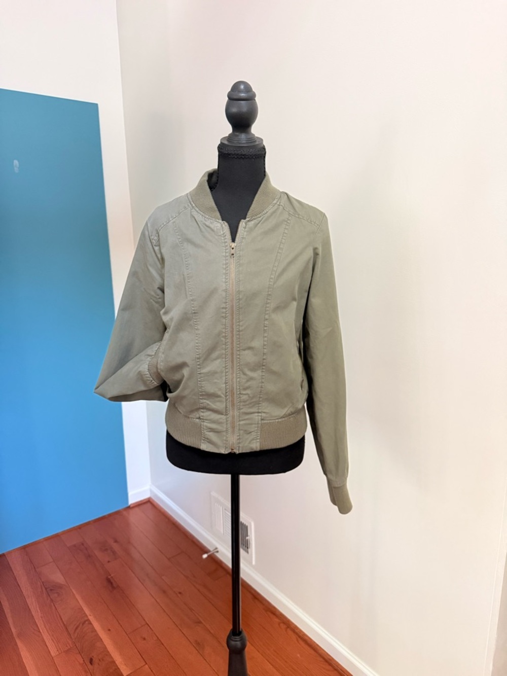 Ambiance Olive Green Bomber Jacket